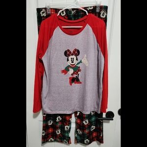 Disney family pajamas womens Minnie Mouse size XL set